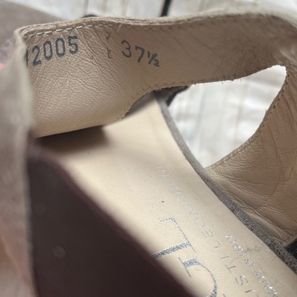 AGL Gladiator Sandals Slip On Metallic Bronze Stretchy Strap Comfy‎ Shoes 37.5 - Picture 9 of 9